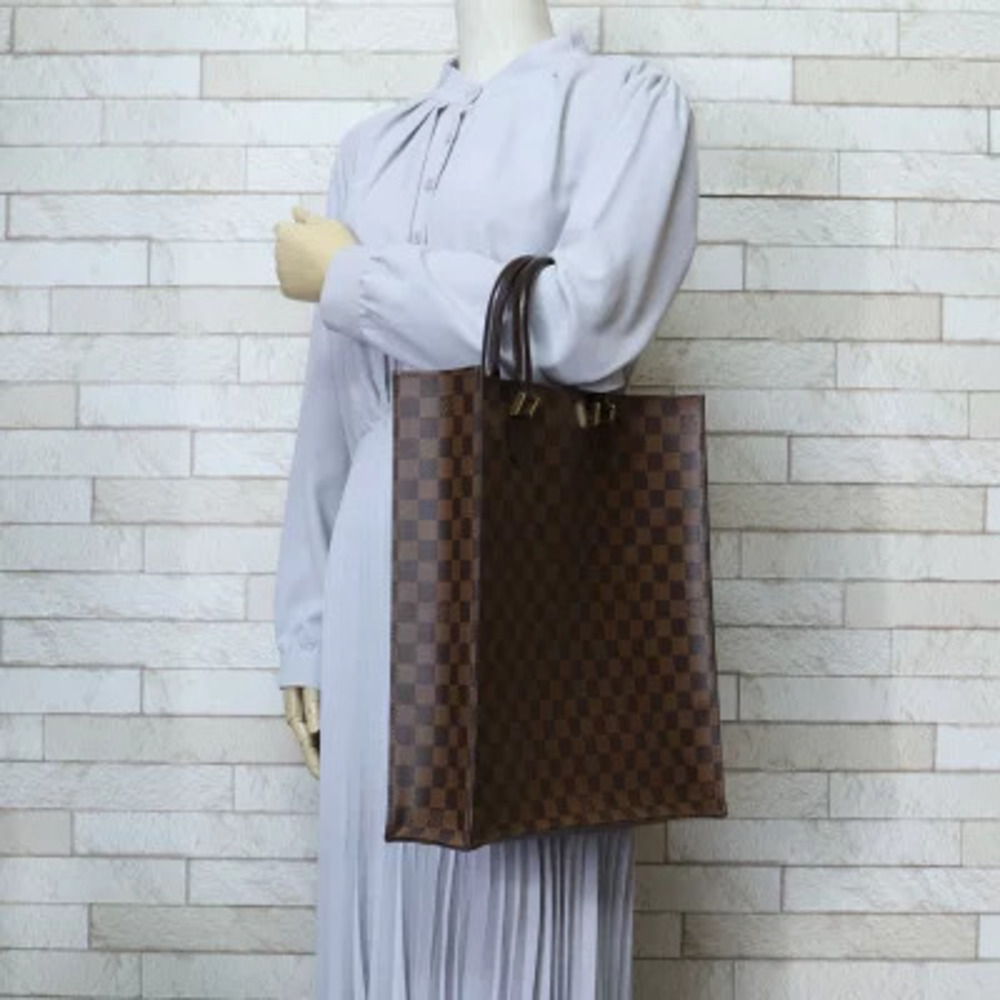 Louis Vuitton Damier Brown Canvas Plat Sac Handbag